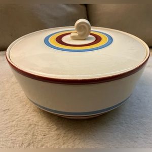 Bak– Serv Guaranteed Oven Proof  P. C. P. Co. 1940 Covered Bowl